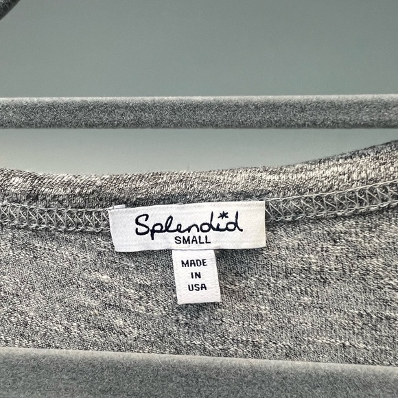 Splendid gray cap sleeve tee with ruffles Size Small - Picture 3 of 5